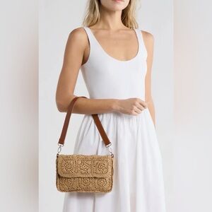 Collection XIIX Brown Crochet Shoulder Bag